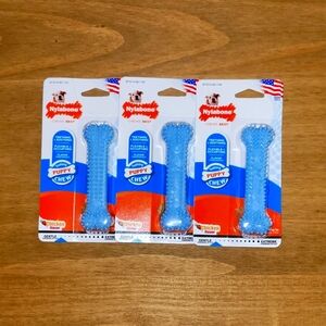 Nylabone 3 Pack Of Puppy Chew Chicken Flavored Teething Bones small